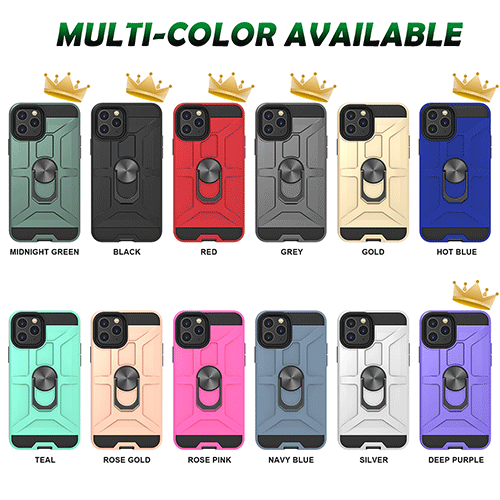 Militêr-grade beskermjende telefoankoffer mei magnetyske kickstand